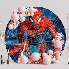 Spider-Man Super Heroes Round Backdrop For Kids Celebration