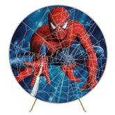 Spider-Man Super Heroes Round Backdrop For Kids Celebration