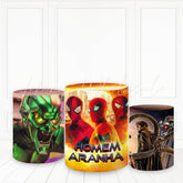 Lofaris Spider Superman Cake Table Cover Scifi Film Theme Pedestal