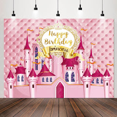 Lofaris Splendid Pink Fairy Castle Princess Birthday Backdrop