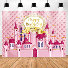 Lofaris Splendid Pink Fairy Castle Princess Birthday Backdrop