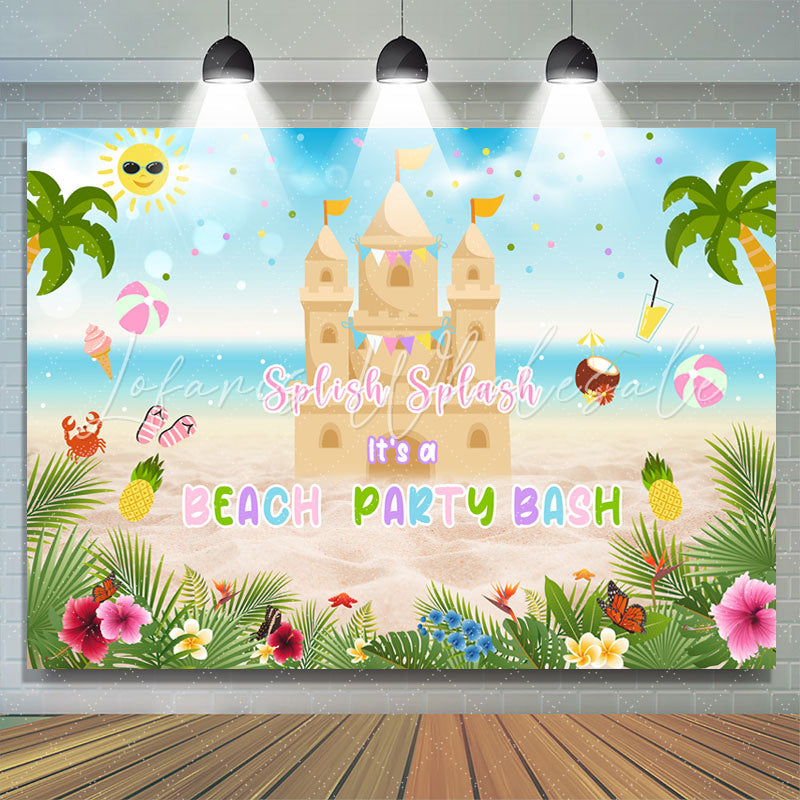 Lofaris Splish Splash Its A Beach Party Bash Birthday Backdrop