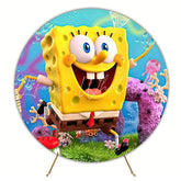 SpongeBob Underwater Fun Round Backdrop For Cartoon Party
