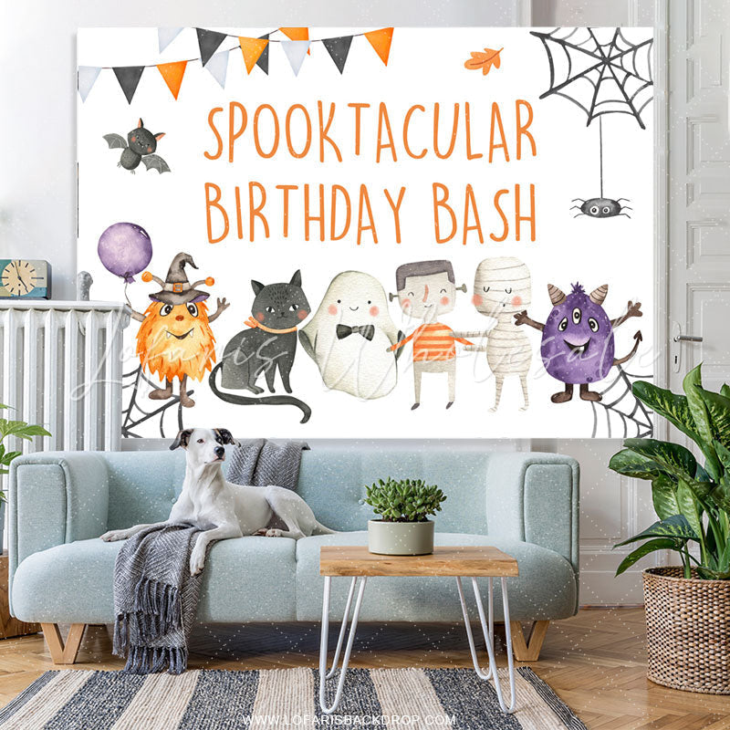 Lofaris Spooktacular Birthday Bash Lovely Hallween Backdrop