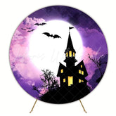 Spooky Halloween Haunted Round Backdrop For Holiday Events