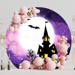 Spooky Halloween Haunted Round Backdrop For Holiday Events