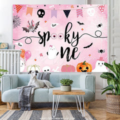 Lofaris Spooky One Balloon Halloween Happy 1st Birthday Party Backdrop