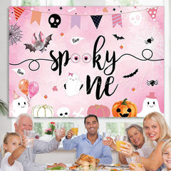 Lofaris Spooky One Balloon Halloween Happy 1st Birthday Party Backdrop