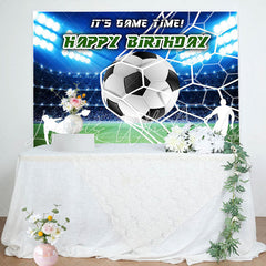 Lofaris Spotlight Football Field Happy Birthday Backdrop