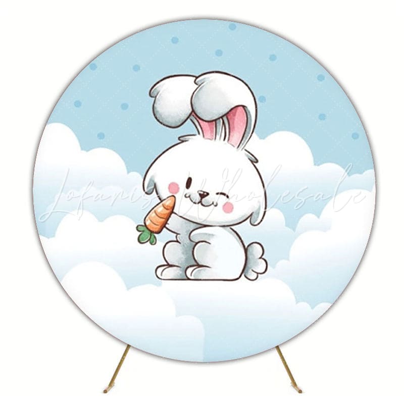 Spring Easter Party Round Backdrop For Egg Hunt And Festive Fun