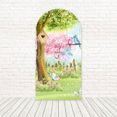 Spring Garden Bird Arch Backdrop for Nature-Inspired Springtime Parties