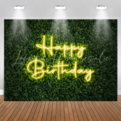 Lofaris Spring Green Leaves Bokeh Backdrop For Birthday Party