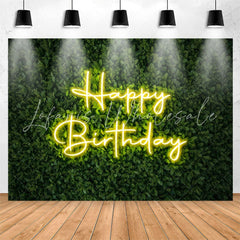 Lofaris Spring Green Leaves Bokeh Backdrop For Birthday Party