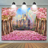 Lofaris Spring Pink Sakura Flowers Birthday Party Backdrop