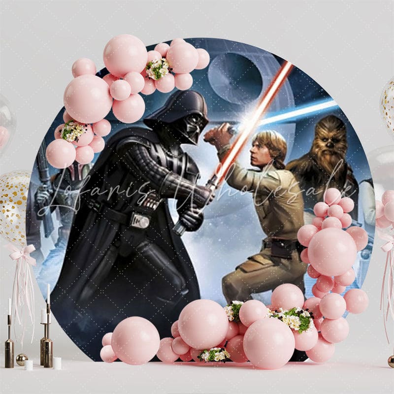 Star Wars Galaxy Battle Round Backdrop For Movie Theme Event