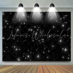 Lofaris Starry Night Black Sky Sparkle Stars Backdrop
