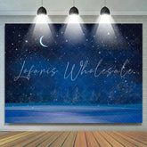 Lofaris Starry Sky Moon Forest Happy Birthday Backdrop