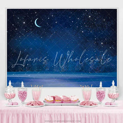 Lofaris Starry Sky Moon Forest Happy Birthday Backdrop