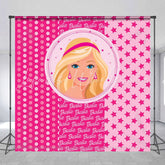 Lofaris Stars And Dots Pattern Blonde Princess Party Backdrop