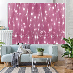 Lofaris Stars White Glitter Bokeh Photo Backdrop for Party