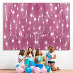 Lofaris Stars White Glitter Bokeh Photo Backdrop for Party