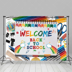 Lofaris Stationery Colorful Welcome Back To School Backdrop
