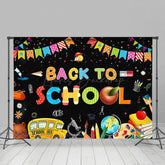 Lofaris Stationery Ribbons Black Back To School Backdrop