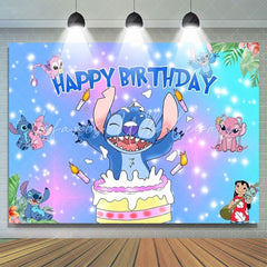 Stitch 1st Birthday Backdrop For Boy Birthday Decorations