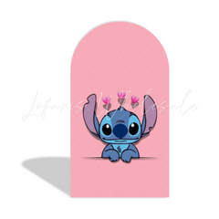 Stitch Theme Happy Birthday Party Arch Backdrop Wall Cloth Cover