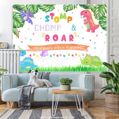 Lofaris Stomp Chomp Roar Lets Party Like A Dinosaur Backdrop