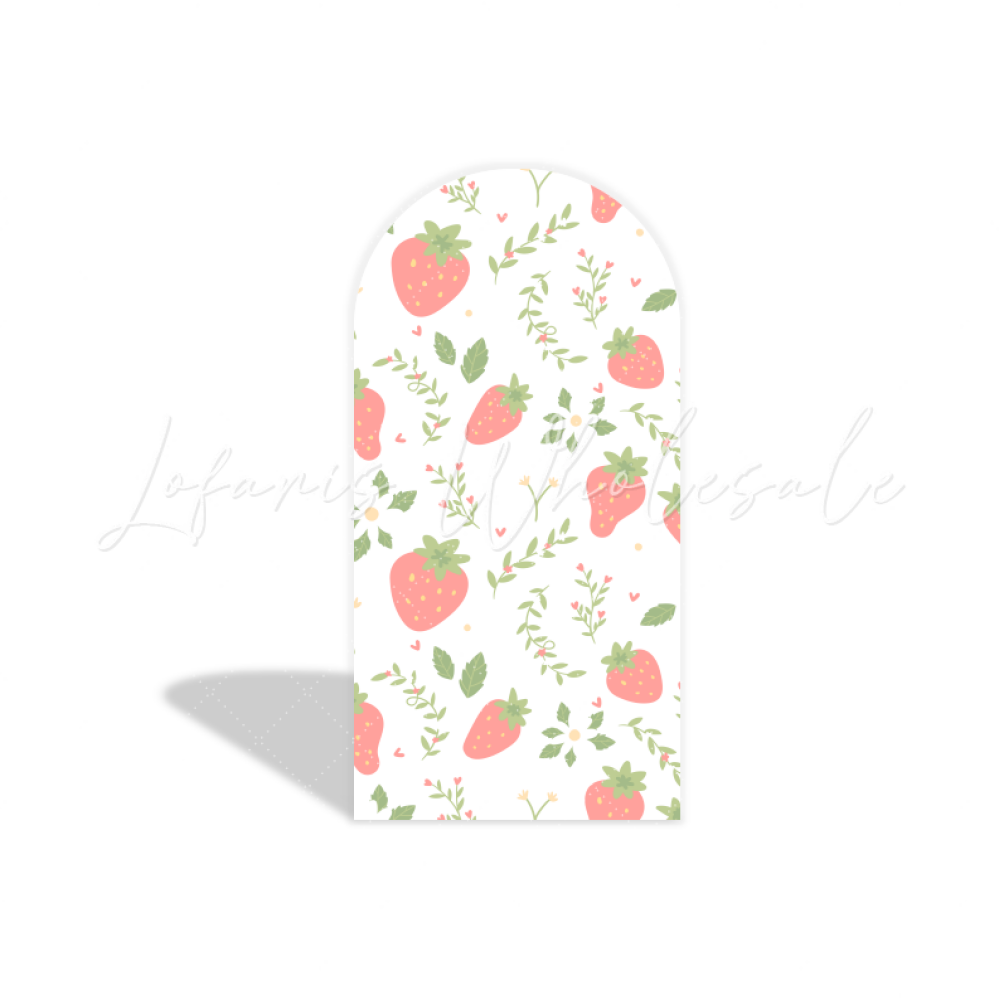 Strawberry arch Birthday Party Arch Backdrop Wall Cloth Cover
