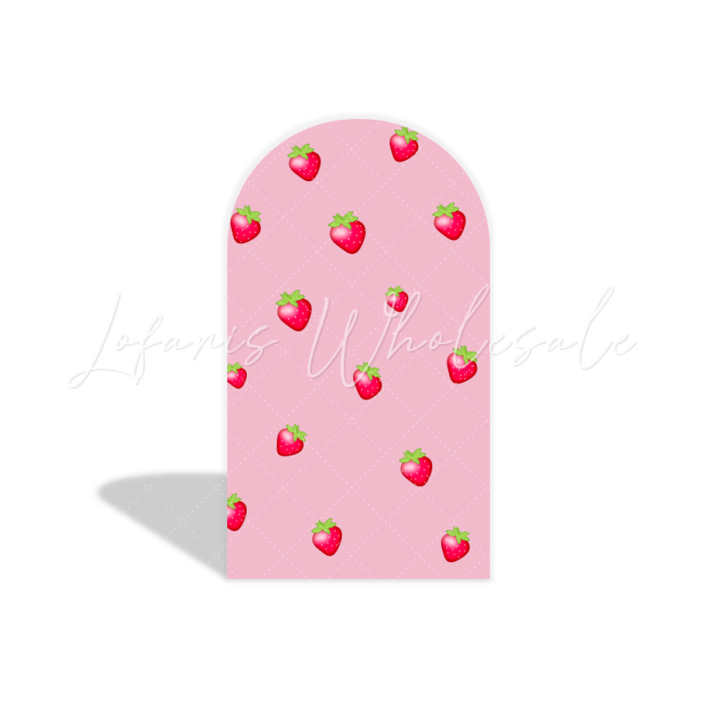 Strawberry arch Birthday Party Arch Backdrop Wall Cloth Cover