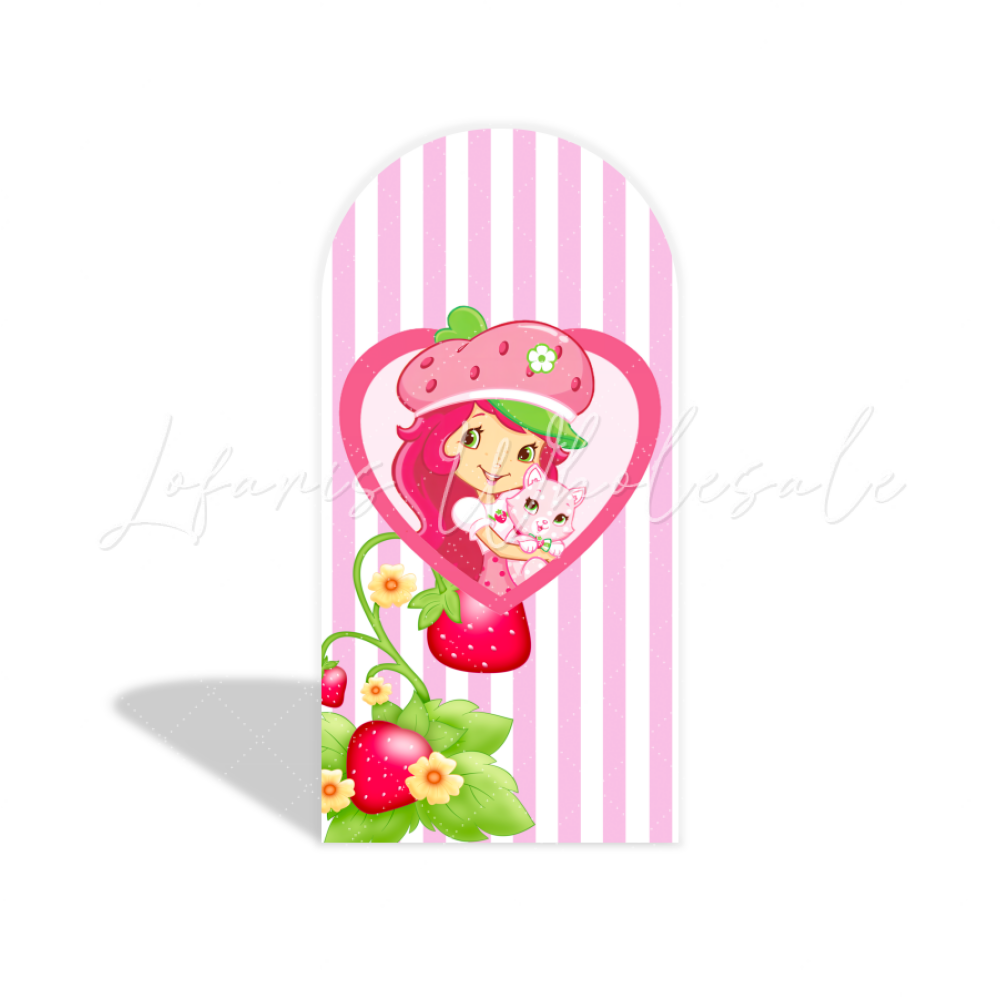 strawberry arch Birthday Party Arch Backdrop Wall Cloth Cover