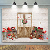 Lofaris Strawberry Happy First Birthday Backdrop for Sweet Girl