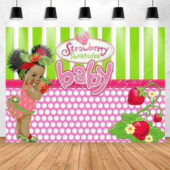 Lofaris Strawberry Shortcake Baby Shower Backdrop For Girls