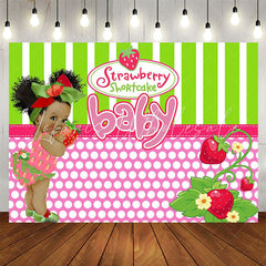 Lofaris Strawberry Shortcake Baby Shower Backdrop For Girls