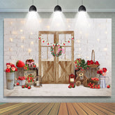 Lofaris strawberry Sweet Grils Happy First Birthday Backdrop