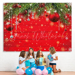 Lofaris Strings Of Silver Beads With Christmas Tree Backdrop