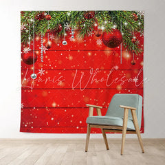 Lofaris Strings Of Silver Beads With Christmas Tree Backdrop
