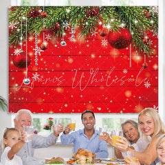 Lofaris Strings Of Silver Beads With Christmas Tree Backdrop