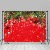 Lofaris Strings Of Silver Beads With Christmas Tree Backdrop