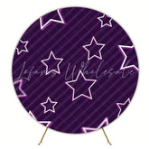 Stripes and Stars Round Backdrop for Playful Baby Shower Theme