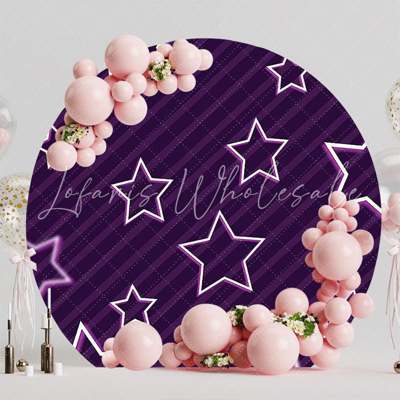 Stripes and Stars Round Backdrop for Playful Baby Shower Theme