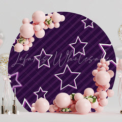 Stripes and Stars Round Backdrop for Playful Baby Shower Theme