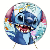 Stylish Lilo Stitch Round Backdrop For Vibrant Party Setting