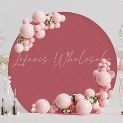Stylish Pink Round Backdrop For Elegant And Versatile Party Theme