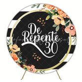 Suddenly 30 Flowers Round Backdrop for Floral Party