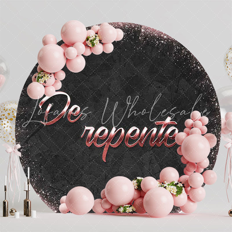 Suddenly Black Background Round Backdrop for Stylish Event
