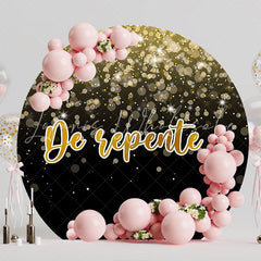 Suddenly Golden Round Backdrop for Glamorous Celebration