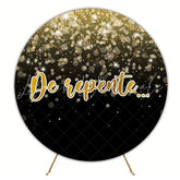 Suddenly Golden Round Backdrop for Glamorous Celebration